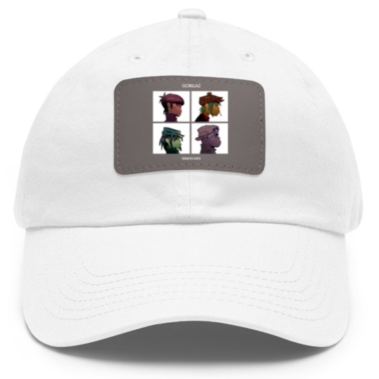 Discover Gorillaz Demon Days  Dad Hat With Leather Patch Dad Hat With Leather Patch