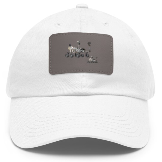 Discover mars curiosity rover Dad Hat With Leather Patch