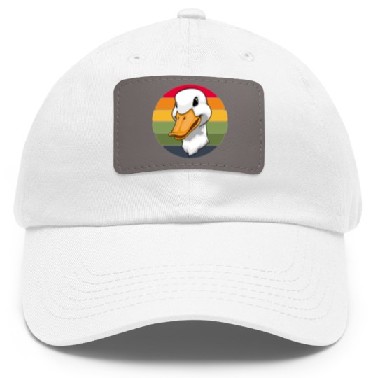 Discover Duck Head Retro Funny Water Ducklings Dad Hat With Leather Patch