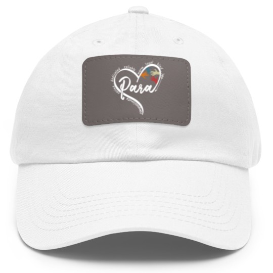Discover Para Heart Paraprofessional Educator Paraeducator Dad Hat With Leather Patch