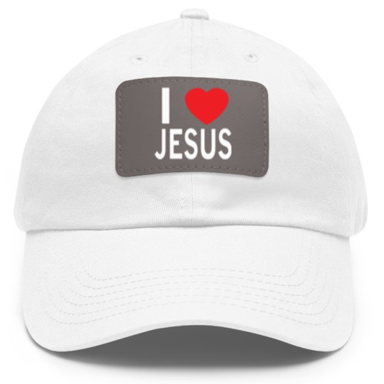 Discover I LOVE JESUS Dad Hat With Leather Patch
