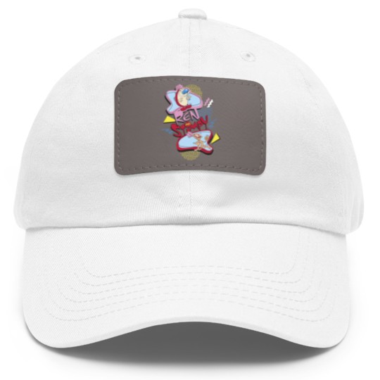 Discover Ren And Stimpy Nineties Dad Hat With Leather Patch