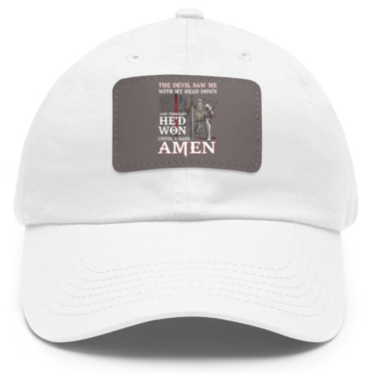 Discover The Devil Saw Me With My Head Down Thought He'D Won Dad Hat With Leather Patch - The Devil Saw Me With My Head Down Thou - Dad Hat With Leather Patch