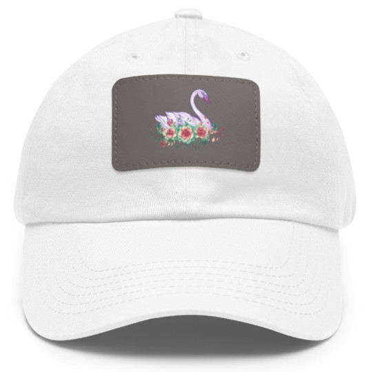 Discover Swan gift animal lover Dad Hat With Leather Patch