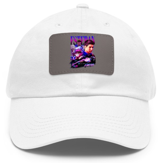 Discover Esteban Ocon Dad Hat With Leather Patch Driver Racing Championship Formula Racing Dad Hat With Leather Patch French Vintage Design 90s Graphic Dad Hat With Leather Patch