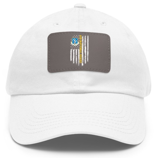 Discover Air National Guard American Flag Gift Dad Hat With Leather Patch Dad Hat With Leather Patch