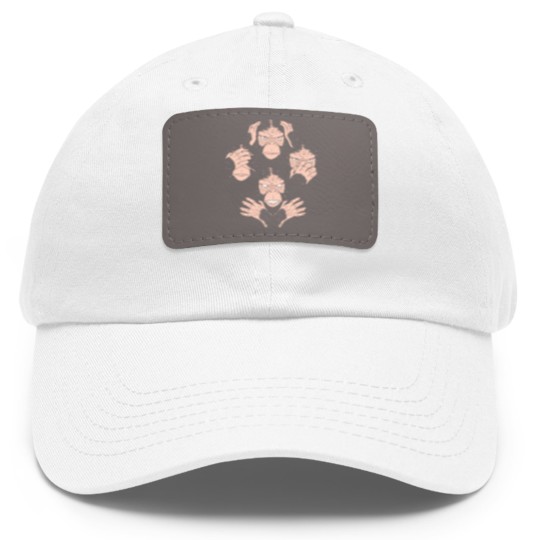 Discover Monkey Cover Face Awesome Gorilla Queen Band Dad Hat With Leather Patch