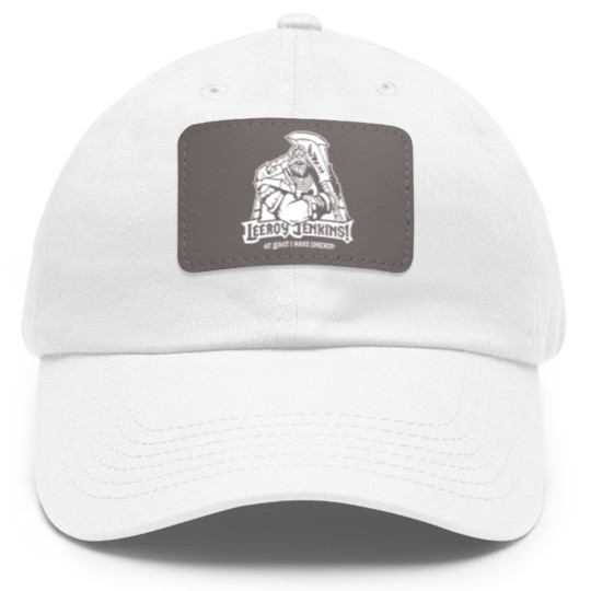 Discover Leeroy Jenkins! White - Warcraft - Dad Hat With Leather Patch