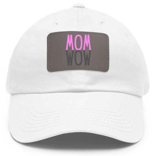 Discover Mom Wow Kids Super Power Mothers Day Gift Dad Hat With Leather Patch