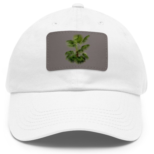 Discover Palm Tree Botanical Illustration Dad Hat With Leather Patch