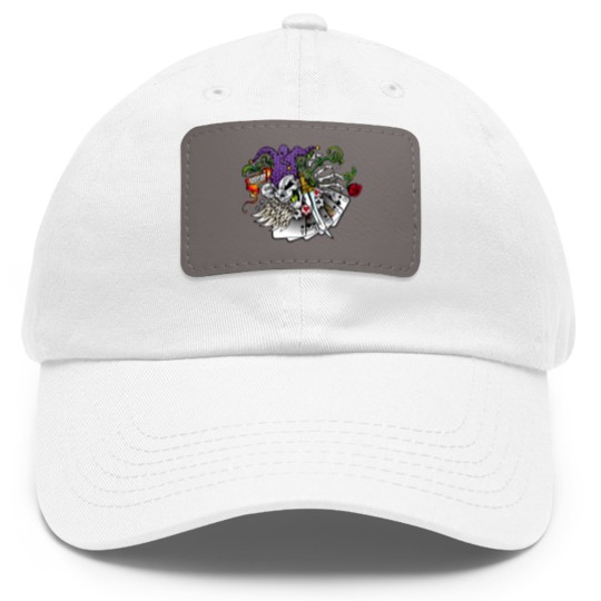 Discover Badass Poker Joker Dad Hat With Leather Patch