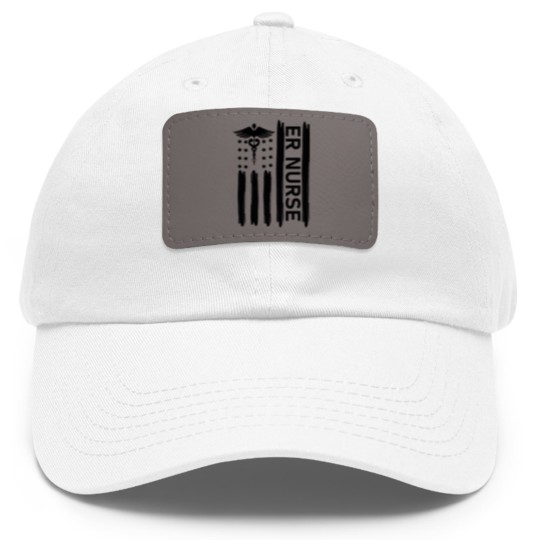 Discover ER Nurse Dad Hat With Leather Patch