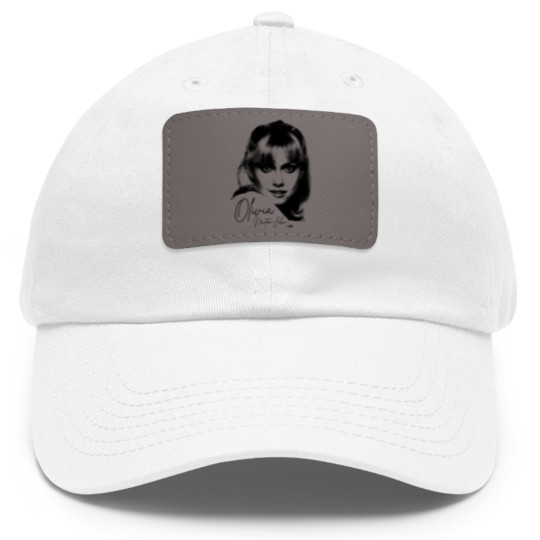 Discover Olivia Newton John Face - Olivia Newton John - Dad Hat With Leather Patch