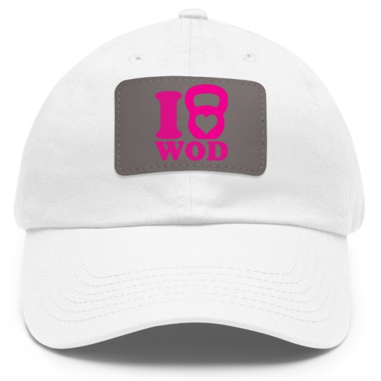 Discover I Love WOD (CrossFit) Dad Hat With Leather Patch