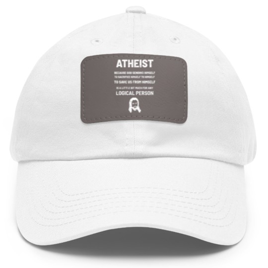 Discover Atheist Atheism Anti-Christ Dad Hat With Leather Patch