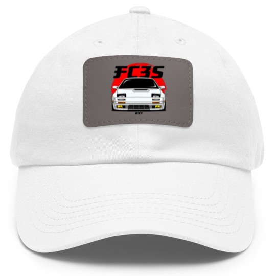 Discover White FC RX 7 - Fc Rx7 - Dad Hat With Leather Patch