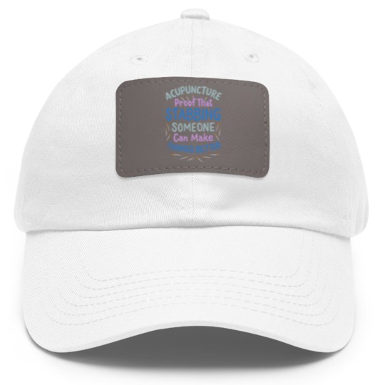 Discover Acupuncture Acupuncturist Dad Hat With Leather Patch
