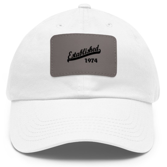 Discover Established 1974 Dad Hat With Leather Patch