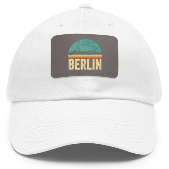 Discover Vintage 80s Retro Berlin Souvenir Skyline Berlin Dad Hat With Leather Patch