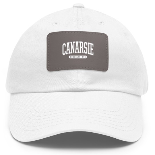 Discover NYC Borough Brooklyn New York Canarsie Dad Hat With Leather Patch