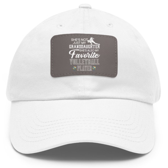 Discover Shes Not Just My Granddaughter Favorite Volleyball Dad Hat With Leather Patch