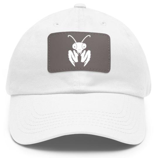 Discover Praying Mantis Front Dad Hat With Leather Patch