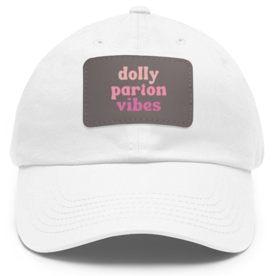Discover Dolly Parton Vibes Dad Hat With Leather Patch | Dolly Parton Dad Hat With Leather Patch for Women | Unisex Graphic Dad Hat With Leather Patch | Retro Dolly Dad Hat With Leather Patch | Country Retro Style Dad Hat With Leather Patch