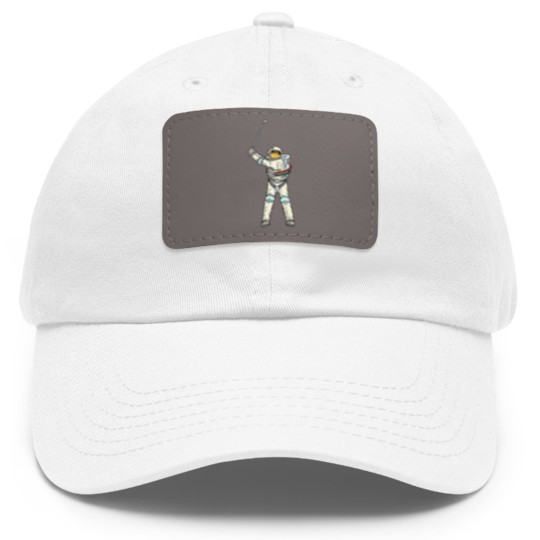 Discover Astronaut golfer Dad Hat With Leather Patch