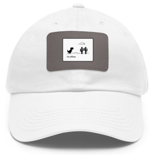 Discover Im Offline Dad Hat With Leather Patch