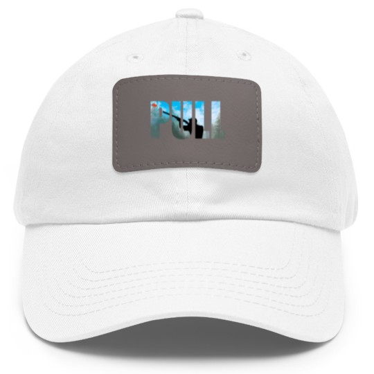 Discover Skeet Trap Clay Breaker Shotgun Shooting Sporting Dad Hat With Leather Patch