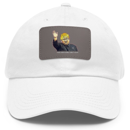 Discover Kim Jong Un Donald Trump Dad Hat With Leather Patch