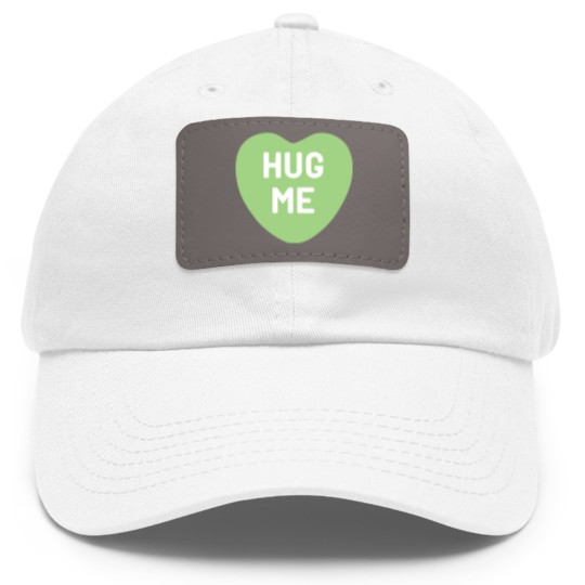 Discover Hug Me Green Candy Heart Dad Hat With Leather Patch