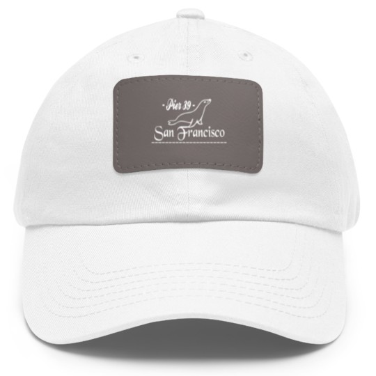 Discover PIER 39 Sea Lion Art Dad Hat With Leather Patch