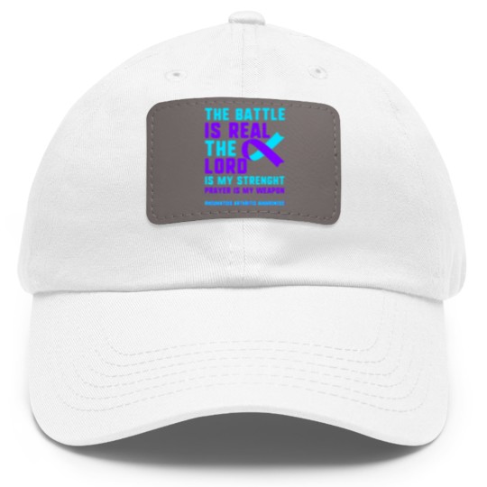 Discover Rheumatoid Arthritis Awareness Dad Hat With Leather Patch, The Battle Dad Hat With Leather Patch
