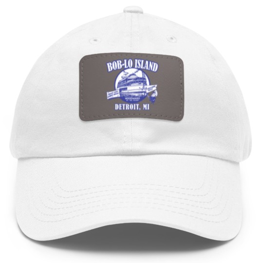Discover Boblo Island, Detroit MI (vintage distressed look) - Detroit - Dad Hat With Leather Patch