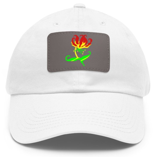 Discover Flame Lily, Zimbabwe Dad Hat With Leather Patch
