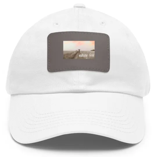 Discover Walking Free - Freedom because of Jesus Christ Dad Hat With Leather Patch