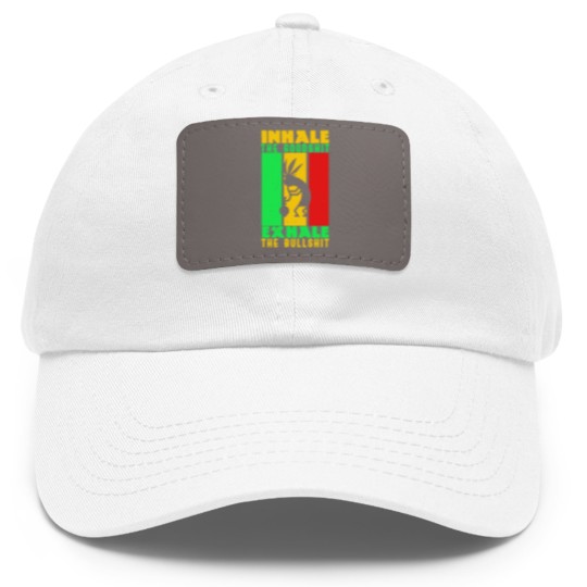 Discover Weed Inhale Goodshit Exhale Bullshit Dad Hat With Leather Patch