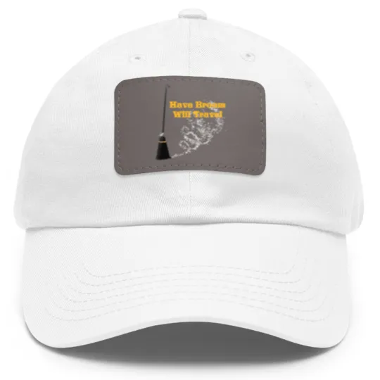 Discover Funny Have Broom Will Travel Halloween Dad Hat With Leather Patch
