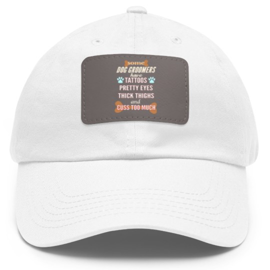 Discover Professional Dog Groomer Dad Dad Hat With Leather Patch Dad Hat With Leather Patch