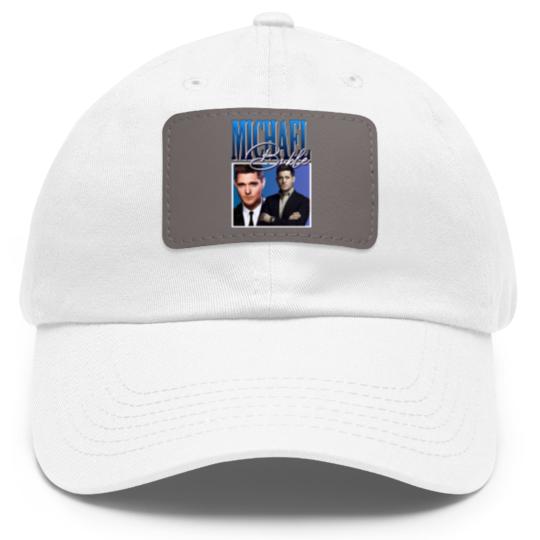 Discover Michael Bubl Vintage 90's Dad Hat With Leather Patch | Michael Bubl Dad Hat With Leather Patch