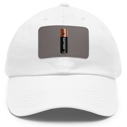 Discover battery AA Dad Hat With Leather Patch