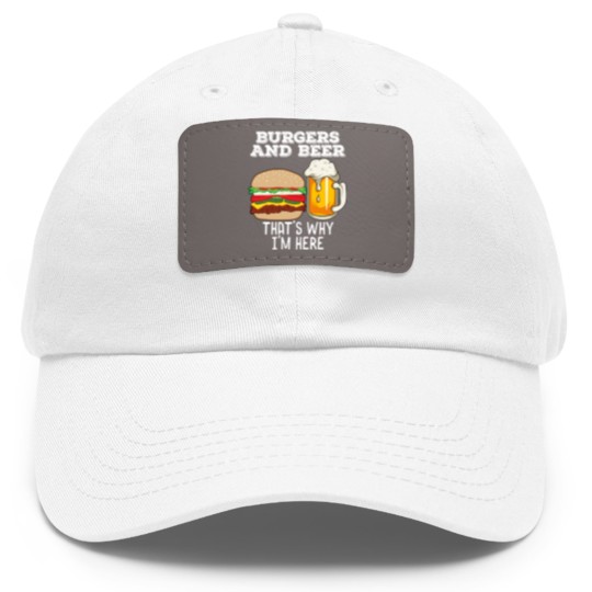 Discover BBq Barbecue Quote Burgers & Beer Fast Food Lover Dad Hat With Leather Patch