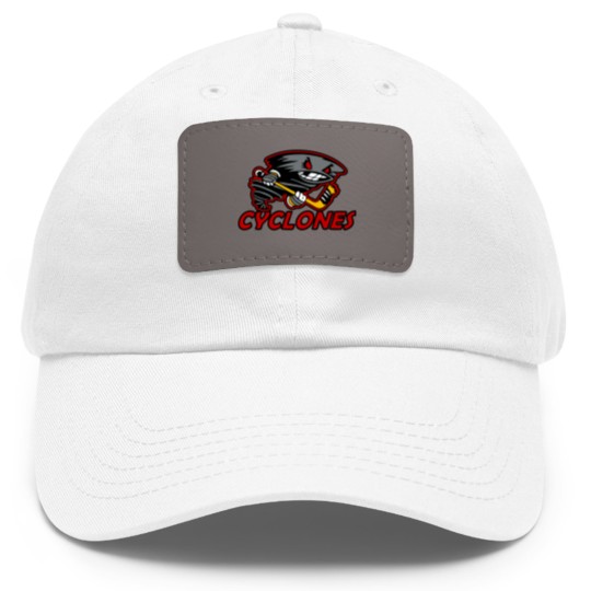 Discover Cyclones Hockey Logo - Cyclones Hockey - Dad Hat With Leather Patch