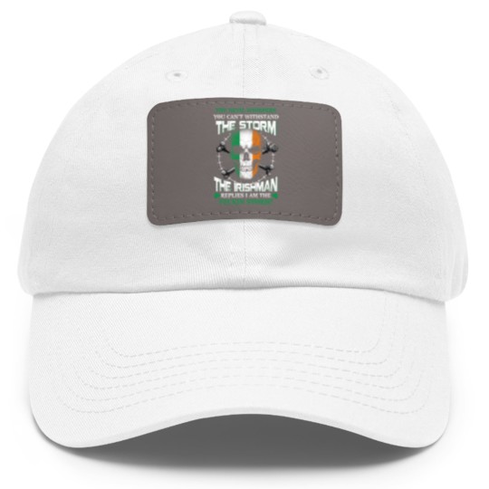 Discover he Devil whispers you can't with stand the storm. The Irishman replies I am the feckin storm - The Irishman Feckin Storm - Dad Hat With Leather Patch