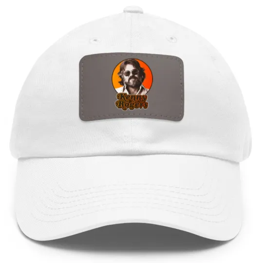 Discover Retro Kenny Rogers Country Tribute Classic Dad Hat With Leather Patch