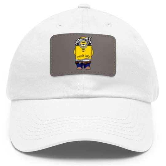Discover Minion Thug Life - 90s Rap And The Minions - Dad Hat With Leather Patch