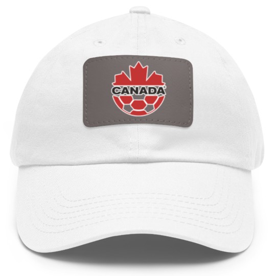 Discover UNISEX | Team Canada Soccer Dad Hat With Leather Patch | Canada Soccer Jersey | World Cup 2022 Qatar | Les Rouges