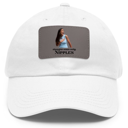 Discover AOC Nipples Alexandria Ocasio-Cortez AOC See Through Dad Hat With Leather Patch