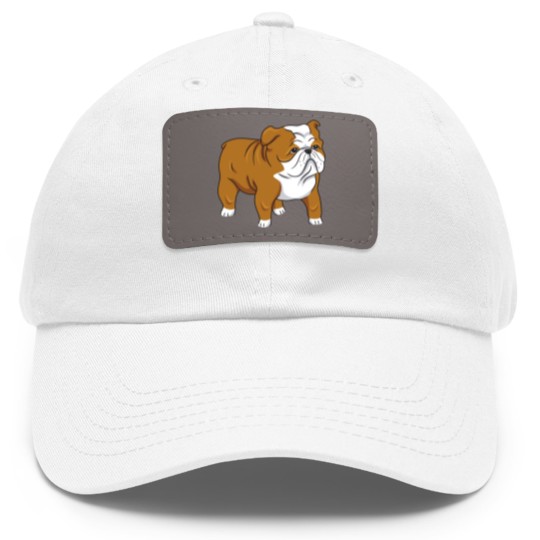 Discover Cute English Bulldog Classic Dad Hat With Leather Patch